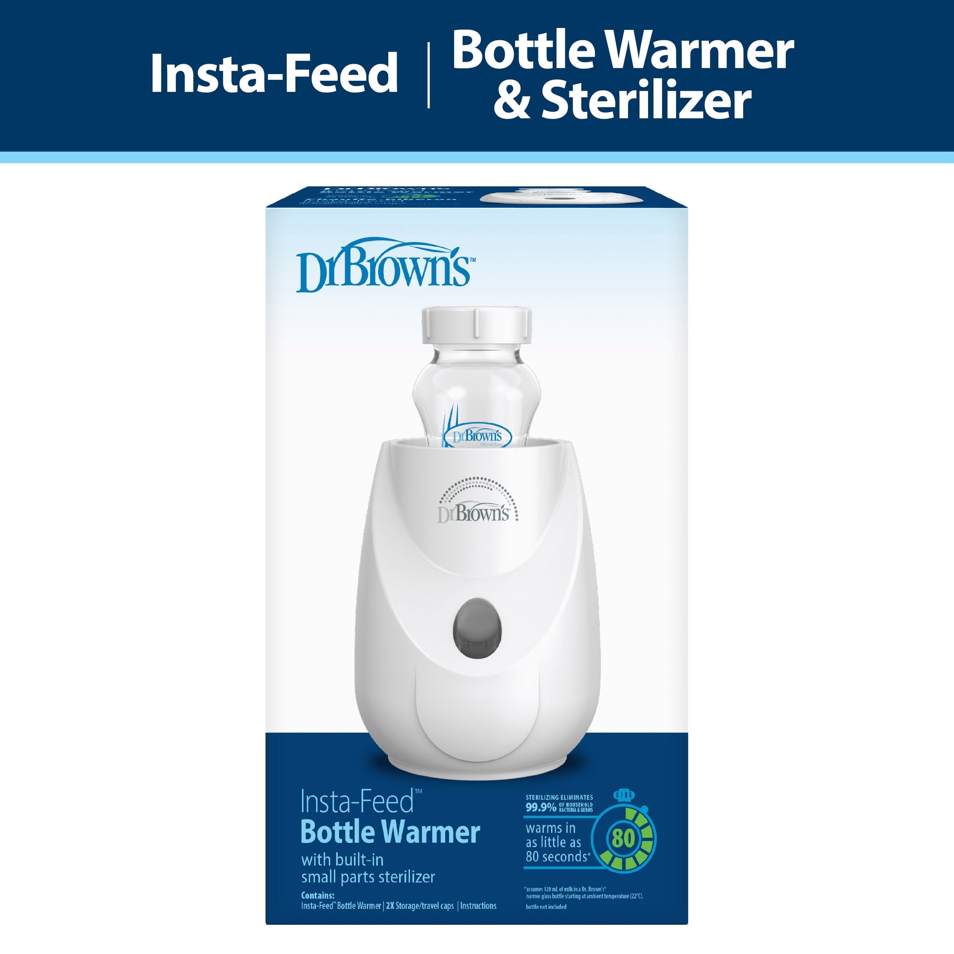 Insta-Feed Baby Bottle Warmer & Sterilizer for Baby Bottles and Baby Food Jars